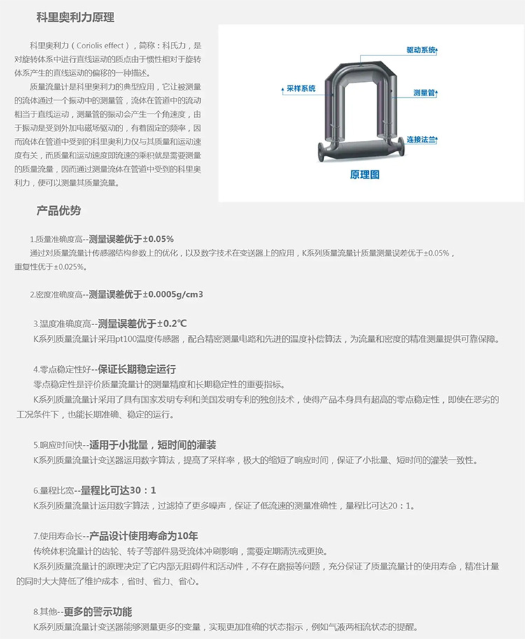 科里奧利質(zhì)量流量計工作原理及產(chǎn)品優(yōu)勢