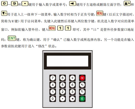 礦泉水流量計(jì)按鍵面板說明圖